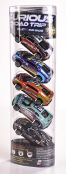 Set kovinskih dirkalnih avtomobilov z navijalnim pogonom 1:64 – 5 kosov