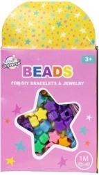 Set pisanih kroglic zvezdice s vrvico 1 m