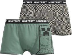 Minecraft fantovske boksarice zeleno-sive (duopack 2 kosa)