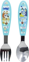 Otroški pribor BLUEY – žlica in vilica iz nerjavečega jekla