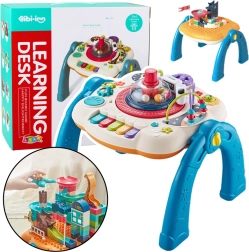 Interaktivna izobraževalna miza 2v1 z ploščo za kocke Modra