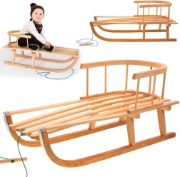 Lesene sani z naslonom in vrvico