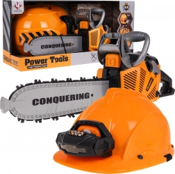 Električna motorna žaga s čelado