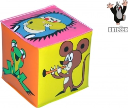 Piščeča kocka KRTEČEK plastična 7 × 7 cm