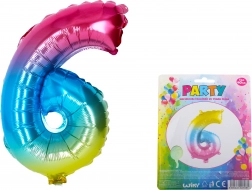 Balonček mavrični številka 6