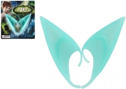 Vilinska ušesa iz lateksa 12 cm – turkizna, dodatek za pust