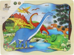 Babu lesene sestavljanke dinozavri 24 kosov
