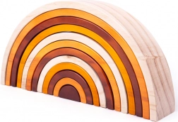 Bigjigs Baby lesena zložljiva mavrica naravna velika