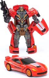 avtorobot s svetlobo in zvokom 20 cm – transformirajoči policijski avto