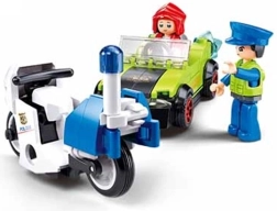 Sluban Metropolis Prerušeni bandit v avtomobilu in policist na motorju