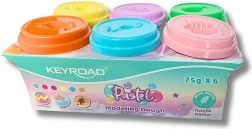 Modelirna masa Keyroad, 6 pastelnih barv, 450 g