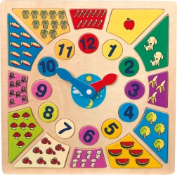 Vstavljanka v obliki poučne uganke – nauči se ure small foot