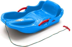 Plastične sani z naslonom in zavorami Baby Mix Speed Bob modre