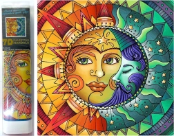 Diamantno slikanje 7D Mesec in Sonce 30x30 cm