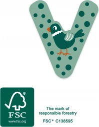 mala stopala lesena črka V