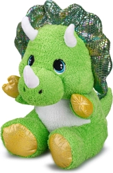 Plišasti triceratops 37 cm – sedeči plišasti prijatelj za dojenčke
