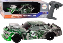 RC avto 1:16 z 2,4G, gumijasta kolesa za drift – zeleno