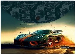 mapa z gumbom A4 z motivom car