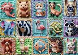 trefl sestavljanka premium plus kvačkana živalca 1000 koščkov