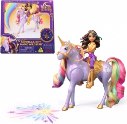 Sophia in Wildstar z Akademije samorogov s čarobno svetlobo