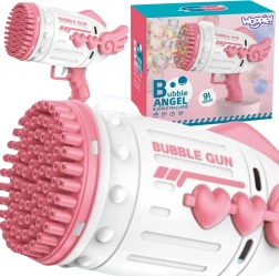 Woopie pištola za milne mehurčke z 91 odprtinami rožnata