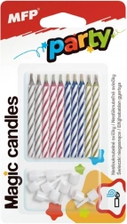 magične tortne svečke 6 cm, 10 kos