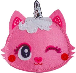 Ustvarjalni komplet – rožnata denarnica mucka Filcni robotki