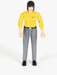 Bruder Bworld figurica ženske – rumena majica, sive hlače
