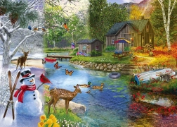 Sestavljanka sezonski prehodi 1000 koščkov