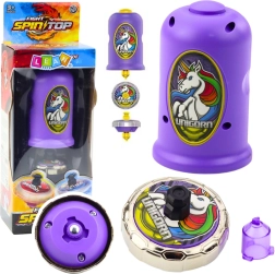 Set z izstrelitvijo vrtavke Samorog vijoličen