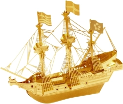 Kovinski 3D model ladje GOLDEN HIND – zlata izdaja