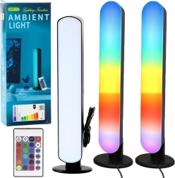 Komplet RGB LED ambientalnih namiznih svetilk z daljinskim upravljanjem – 2 kosa