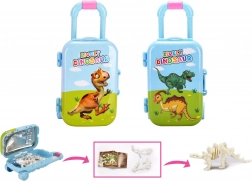 Okostje dinozavra v kovčku