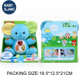 Plišasti slon s svetlobo in glasbo 20 cm