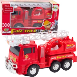 Gasilski avto s premičljivo lestvijo, lučmi in zvoki