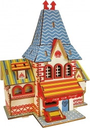 Woodcraft lesene 3D sestavljanke cvetličarna