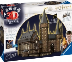Ravensburger 3D sestavljanka Hogwarts Velika dvorana – Nočna izdaja