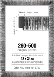 Okvir za sestavljanko 48 × 34 cm, srebrn