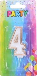 Zabavna svečka št. 4 zlata