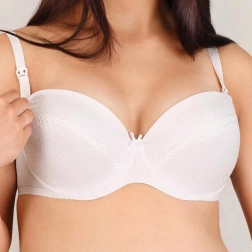 Polopodloženi modrček za dojenje New Baby Eva bel