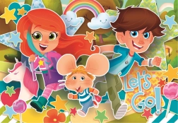 Clementoni Velika talna sestavljanka Miška Gigio 40 kosov