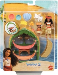 Igralni komplet mala punčka Vaiana in sestra v vasici