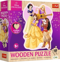 Lesene puzzle 50 koščkov Disney Princeske