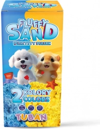 Puhast dišeč pesek TUBAN Fluffy modri in rumeni 140 g