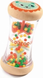 Lesena kroglična ropotulja z vrtavkami DJECO