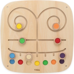 Viga Toys manipulativna stenska tabla z barvnimi stezami