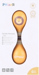 Lesene dvostranske marake z motivom leva PolarB