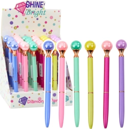 Elegantno kroglično pero s perlo in modrim črnilom