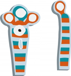 Small Foot ABC pošast Reese – bambusov okras za otroško sobo