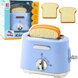 Otroški kuhinjski toaster z izskočnimi toasti – moder